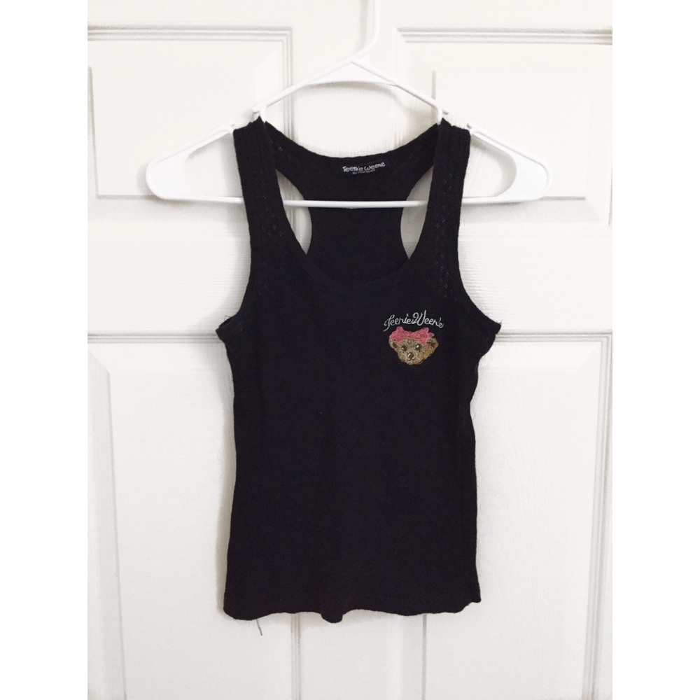 🔥LASTDAY🔥Black tank top with teddy bear 🐻